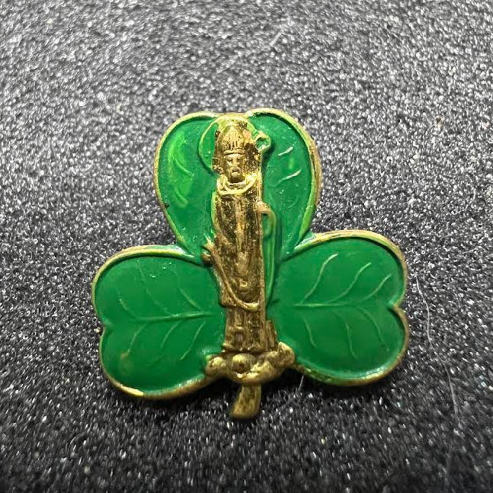 Vintage St. Patrick Clover Pin Made in ITALY